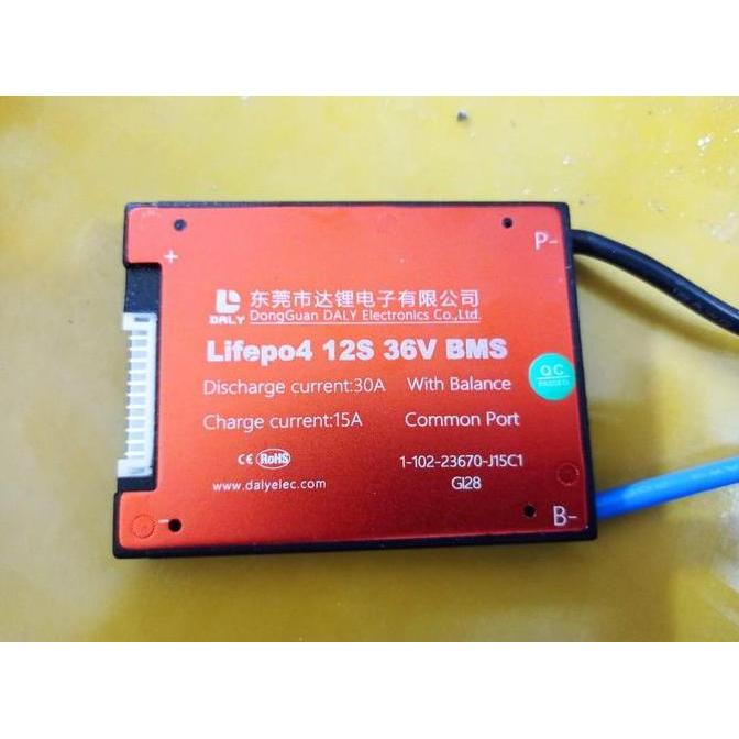 Daly Bms 36 Volt 12S Lifepo4 20A 30A 40A 60A 80A 100A Common Port Kualitas Terbaik Harga Termurah