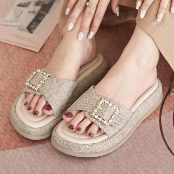 SARA SARA YUK - PATRIS Sandal Slop Wanita Eva Premium Size 36 - 40 Tinggi 4cm Empuk Ringan Anti Slip