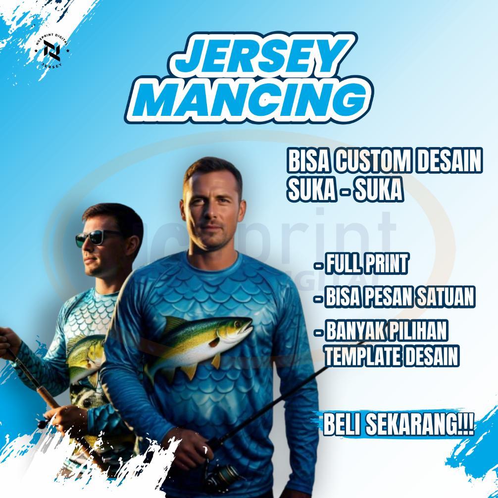 Custom Baju Jersey Mancing Free Custom Design Suka-Suka / Jersey Dewasa dan Anak / Jersey Mancing Fr
