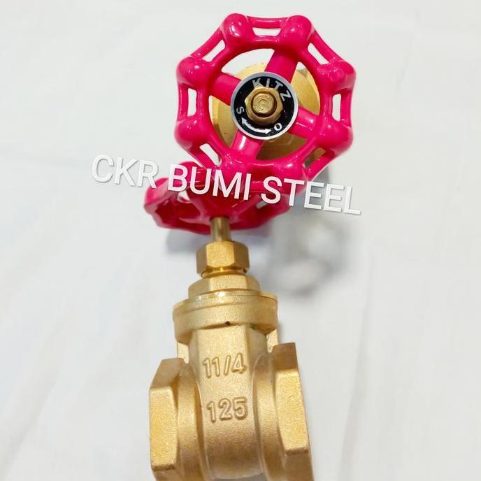 GATE VALVE 1 1/4" INCH / STOP KRAN 1 1/4" INCH KUNINGAN