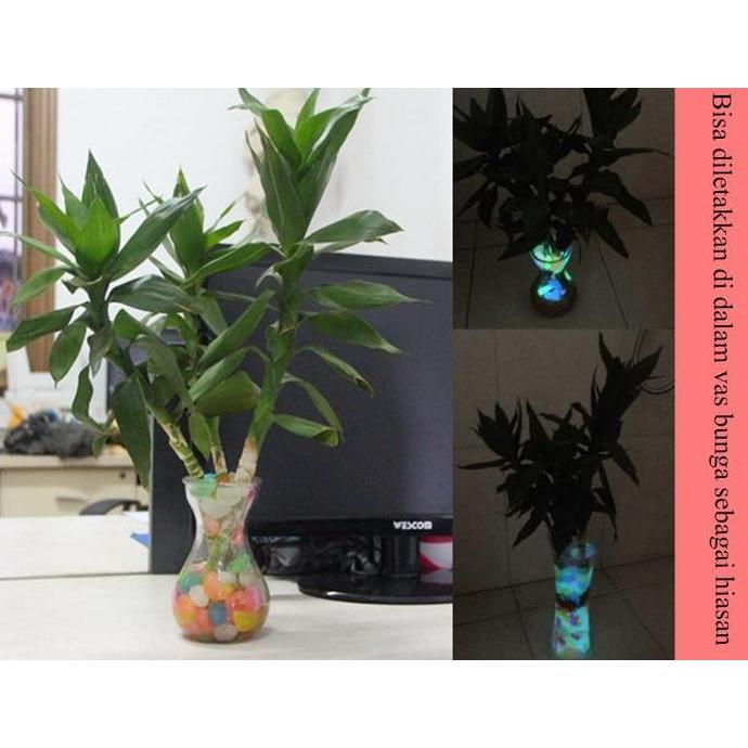 Gardensw- Batu Hias Fosfor Gelap Nyala Glow In Dark Hiasan Tanaman Dan Aquarium