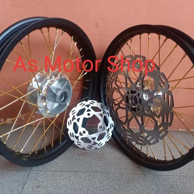 VELG SET ROSSI 215 250 RING 17 TROMOL PLUS PIRINGAN SATRIA FU150