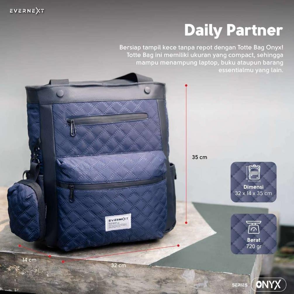 terbaru evernext - totte bag laptop pria wanita tote bag kuliah tas jinjing tas ransel laptop tote b