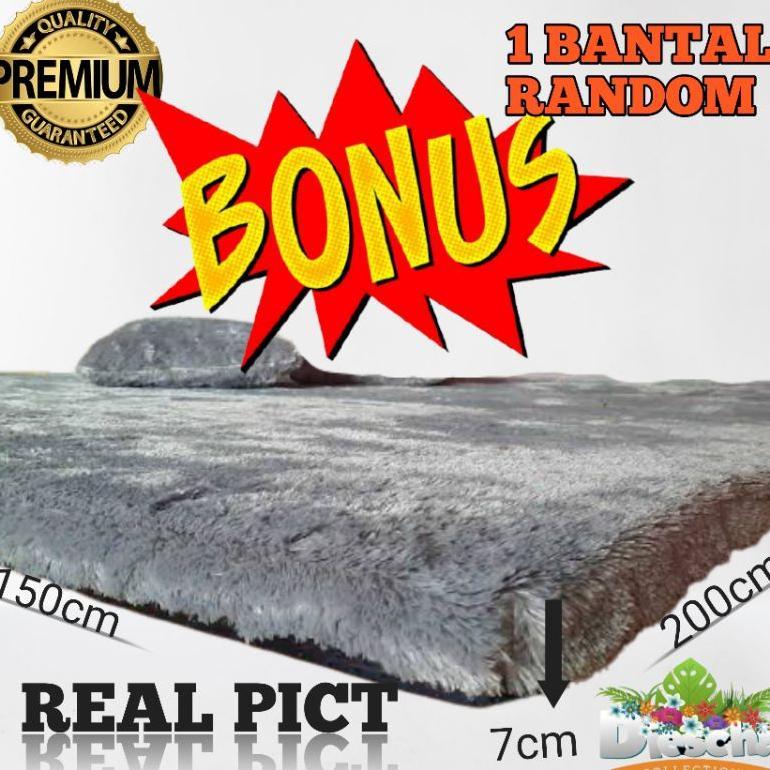 [DOUBLE SIZE] Karpet Bulu Tebal 7cm ukuran 150CMX200CM Karpet Lantai Bulu Rasfur Kasur kamar Tidur