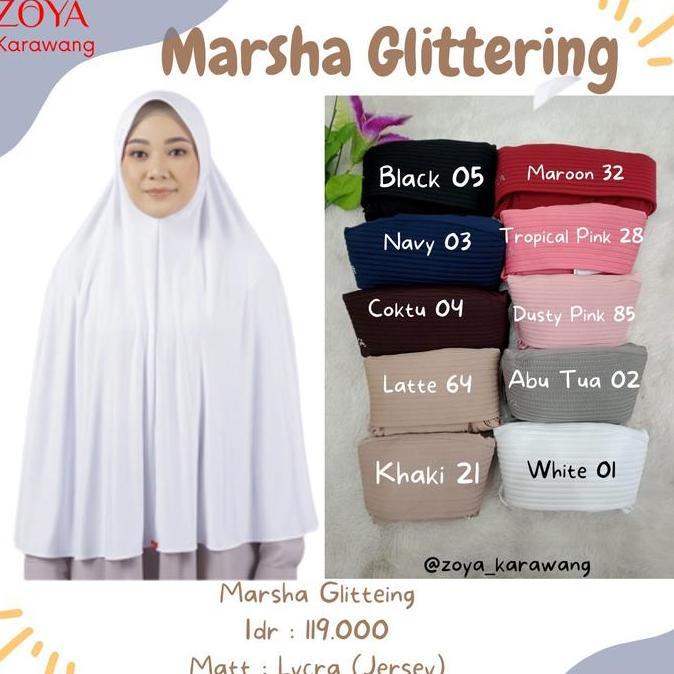 Zoya Bergo Marsha Glittering Jumbo - Kerudung Hijab Instan Bergo Zoya Syar'i