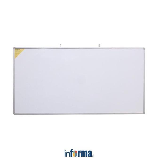 Informa Whiteboard Gantung 200X100 cm - Putih Papan Presentasi Papan Marka Belajar Kantor Sekolah