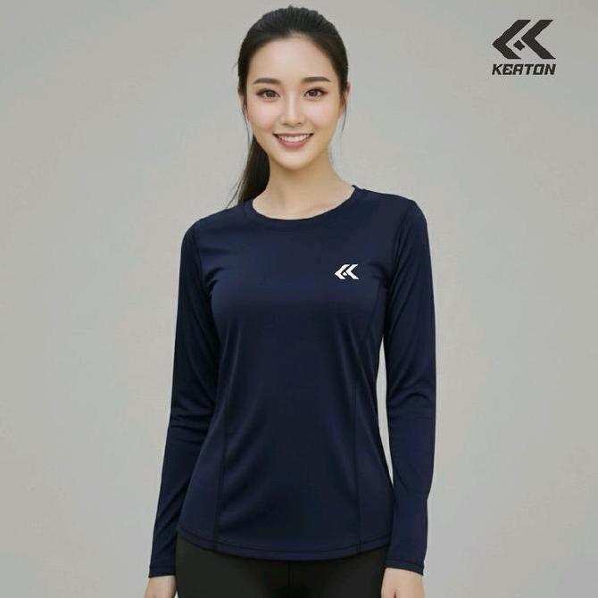 Newfhs- [ Fla Pink ] Jersey Olahraga Wanita Hijab Kaos Running Wanita Muslimah Baju Badminton Wanita