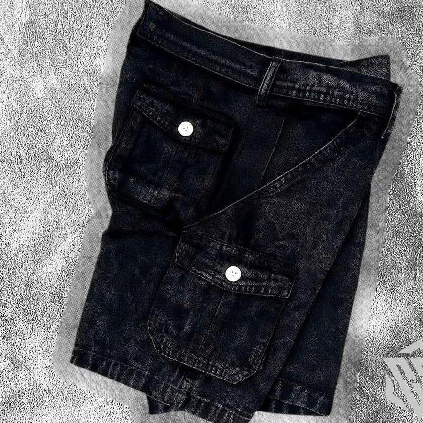 ORIGINAL CELANA CARGO PENDEK JEANS WASHING SNOW BASIC DENIM PDL BOARDSHORT