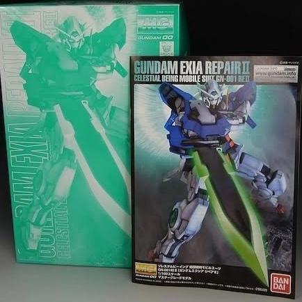 Rare Premium Limited Bandai MG 1/100 Gundam Exia Repair II 2 (rakit)