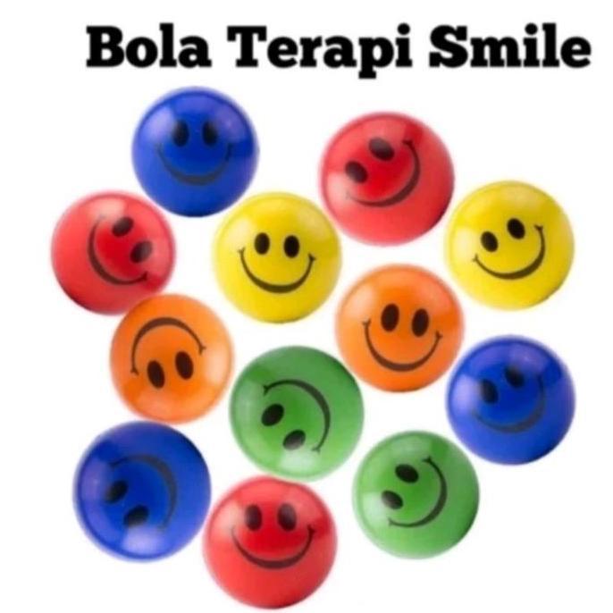 Bola Terapi Tangan Stroke - Bola Karet Lembut / Bola Terapi Smile