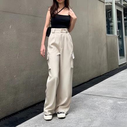 PREMIUM CELANA CARGO WANITA HIGHTWAIST PREMIUM || CARGO PANTS WANITA || CELANA CARGO WANITA KEKINIAN