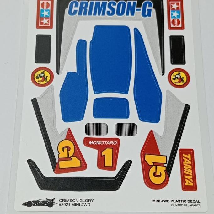 DECAL MINI 4WD CRIMSON GLORY/STICKER TAMIYA CRIMSON GLORY