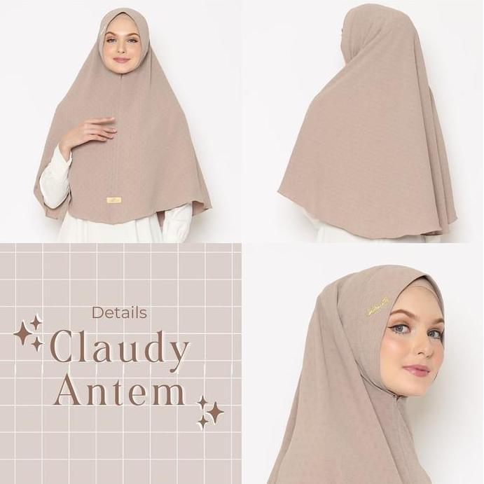Khimar claudy ped anthem ori valenshaqueen hijab bahan crinkle airflow premium kerudung ikka memei