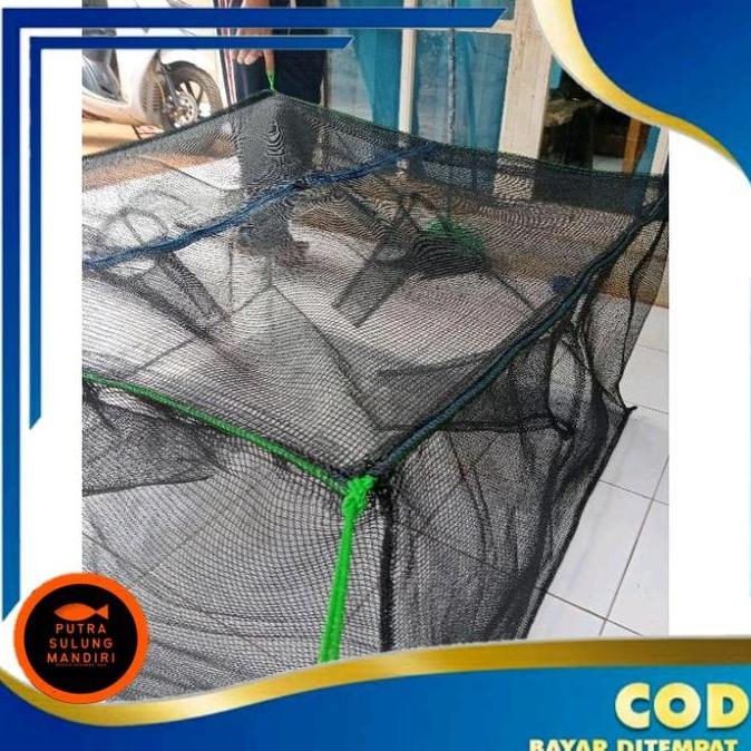 Perangkap Bubu Keramba Ikan 4 Lubang Pintu Masuk dengan Umpan