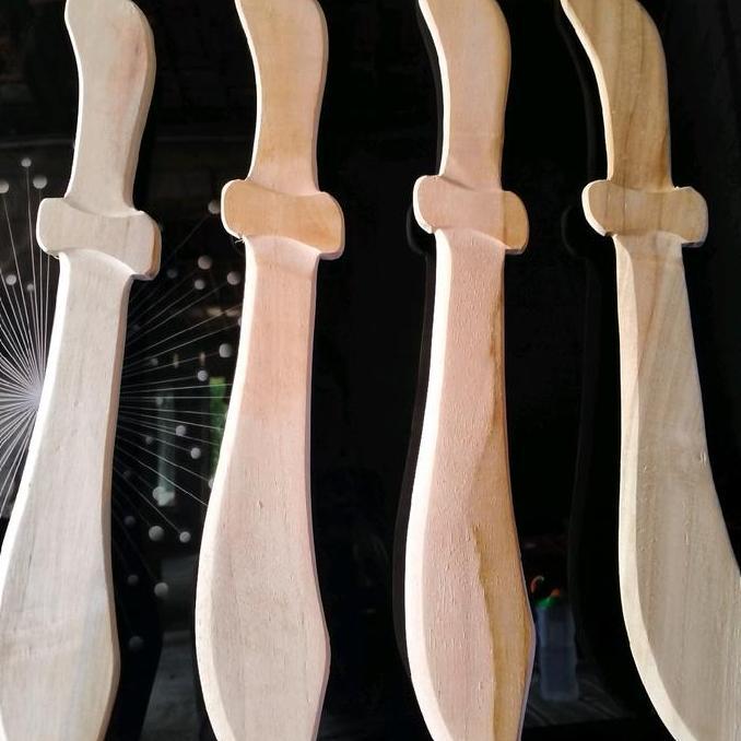 Pedang Miniatur Alat Peraga Latihan Silat Beladiri bahan kayu jati Boxing