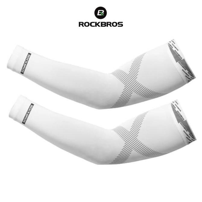 ROCKBROS XT022 Arm Sleeve - Manset Kaos Tangan Lari Sepeda - WHITE