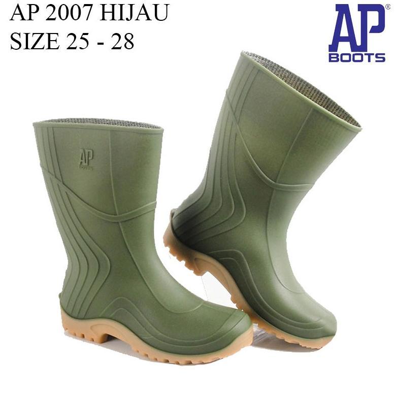 TERLARIS AP BOOTS 2007 HIJAU PENDEK UNISEX KARET LENTUR