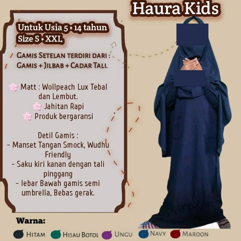 OFFICIAL GAMIS  ANAK / GAMIS SET SYARI ANAK BAHAN WOLFIS LUX