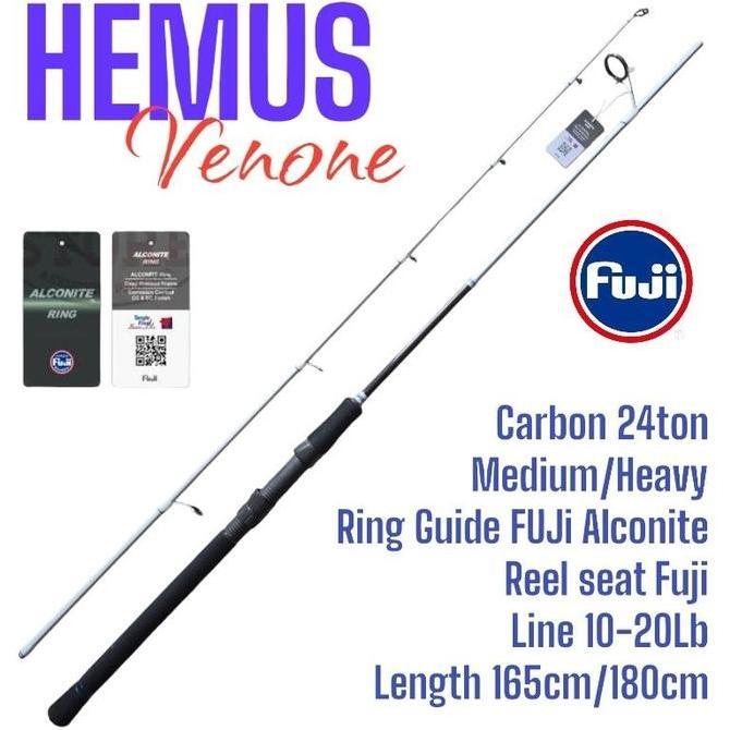 Joran Carbon HEMUS VENONE Real Seat FUJI dan Ring Full Fuji Alconite
