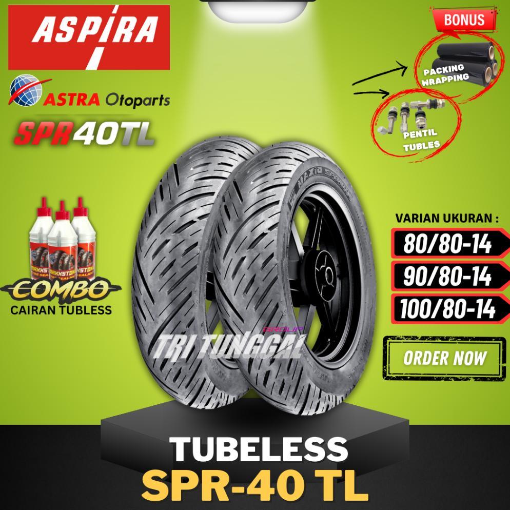 [READY ] BAN ASPIRA TUBELESS / BAN TUBLES ASPIRA MAXIO SPR40 TL RING 14 / BAN LUAR ASPIRA RING 14 (8