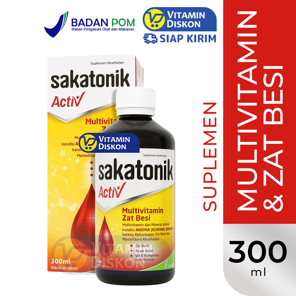 SAKATONIK ACTIV | SUPLEMEN PENAMBAH DARAH, ANEMIA, LEMAH, BUMIL, BUSUI