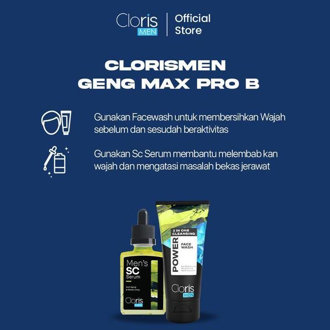 Grosir Clorismen Geng Max Pro B - Paket Anti Jerawat & Mencerahkan Wajah Berminyak Dengan Niacinamid