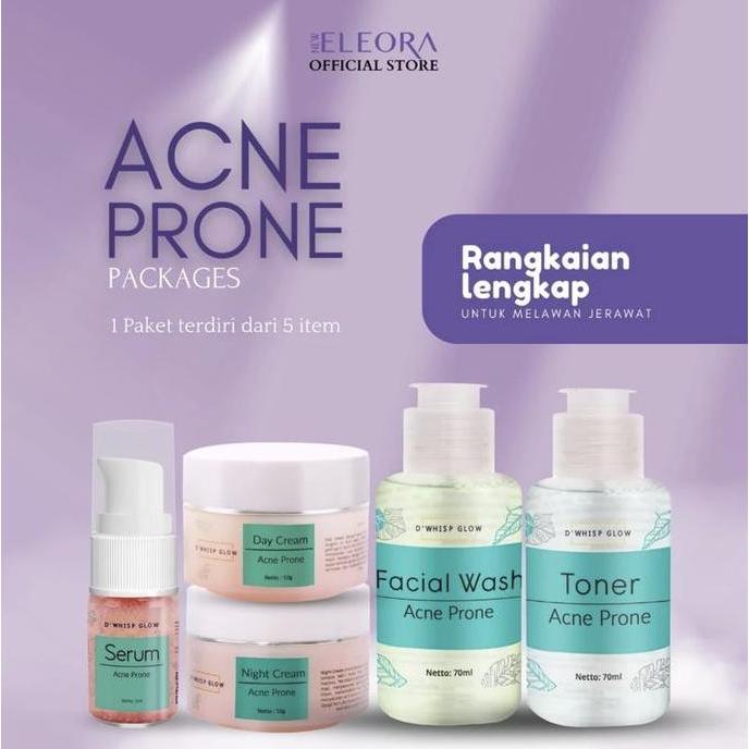 Grosir [Limited Edition] New Eleora Bundling Paket Acne Prone + Happiness Pouch