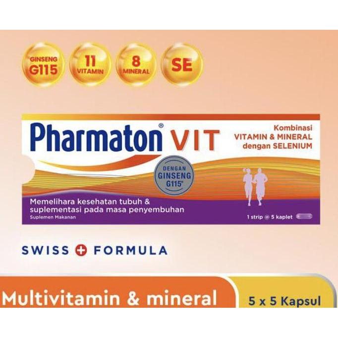 Vitbreak- Pharmaton Formula Multivitamin Dan Mineral Dengan Ginseng G115 Isi 5