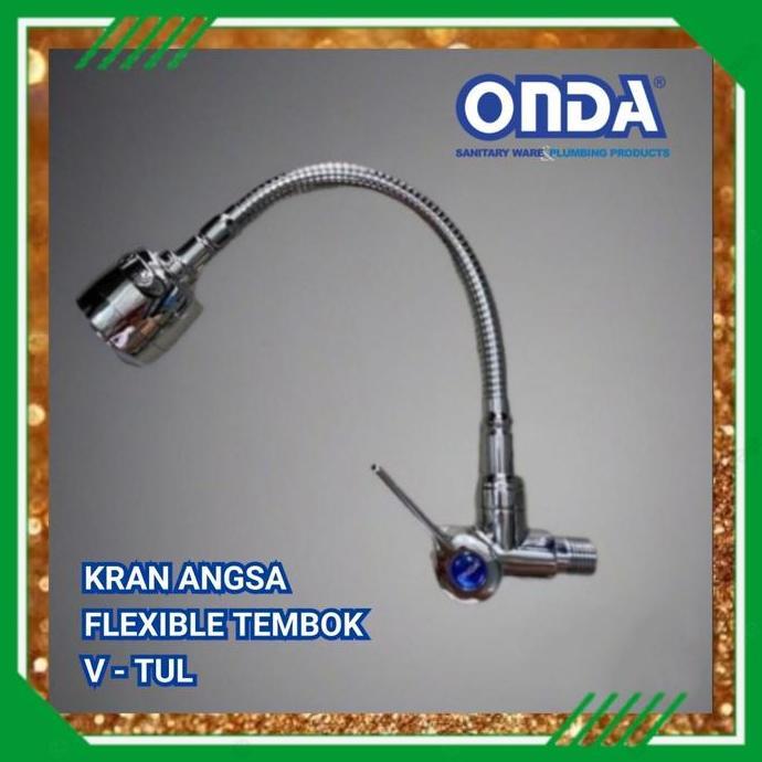 KERAN CUCI PIRING FLEKSIBEL ANGSA ONDA V - TUL TEMBOK / KRAN DAPUR Air kuningan hitam kran air air k
