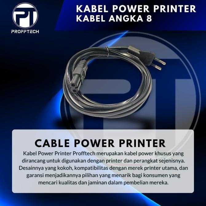 Trikalw- Kabel Power Printer 3 Meter. Kabel Angka 8. Sni