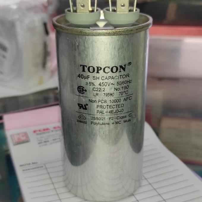 kapasitor 40uf 450VAC 40 uF 450 VAC RESTOCK