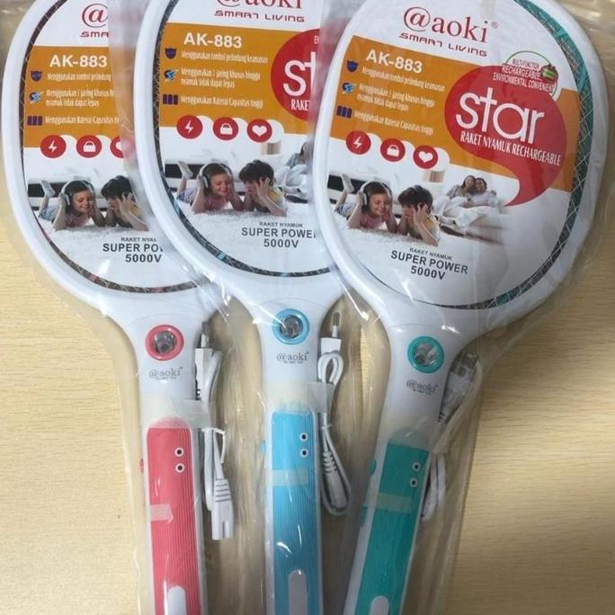 Raket Nyamuk Aoki-883 / Raket nyamuk Charger / raket nyamuk cas / raket nyamuk murah / raket nyamuk 