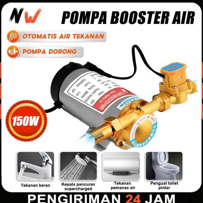 Pompa Pendorong Tekanan Air Booster Pump 150 Watt - Tekanan Air Kuat & Kerja Otomatis | Untuk Pompa 