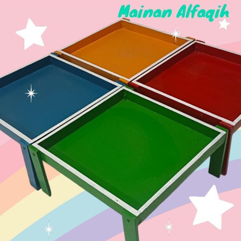 [BQD] Mainan Edukasi Anak Meja Pasir Kayu / Meja Pasir Lipat / Mainan Pasir Ajaib