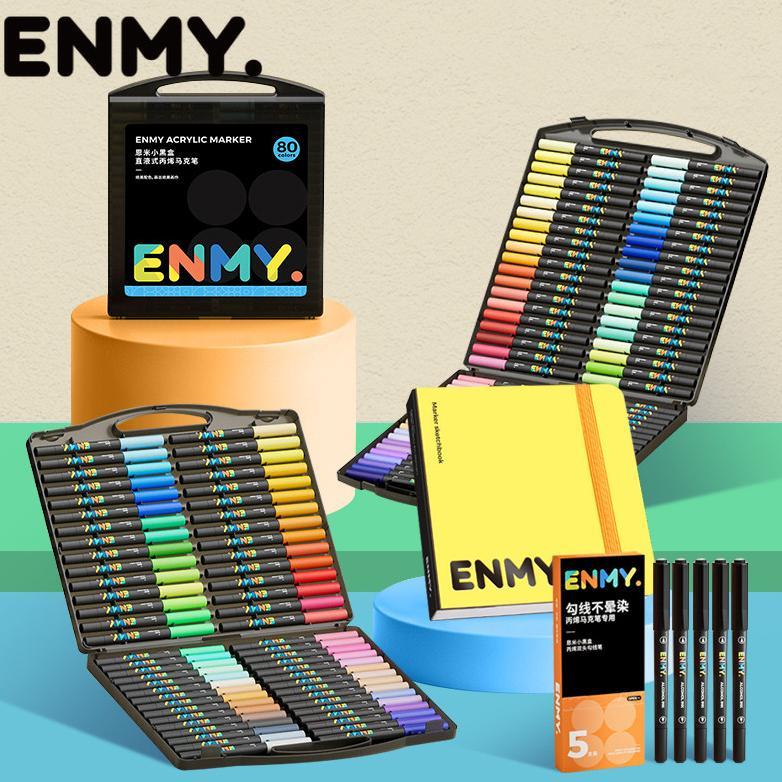 [DAS] ENMYDrawing SetPaket Alat Gambar Kombinasi Pen Marker, Buku Gambar Dan Pen Liner