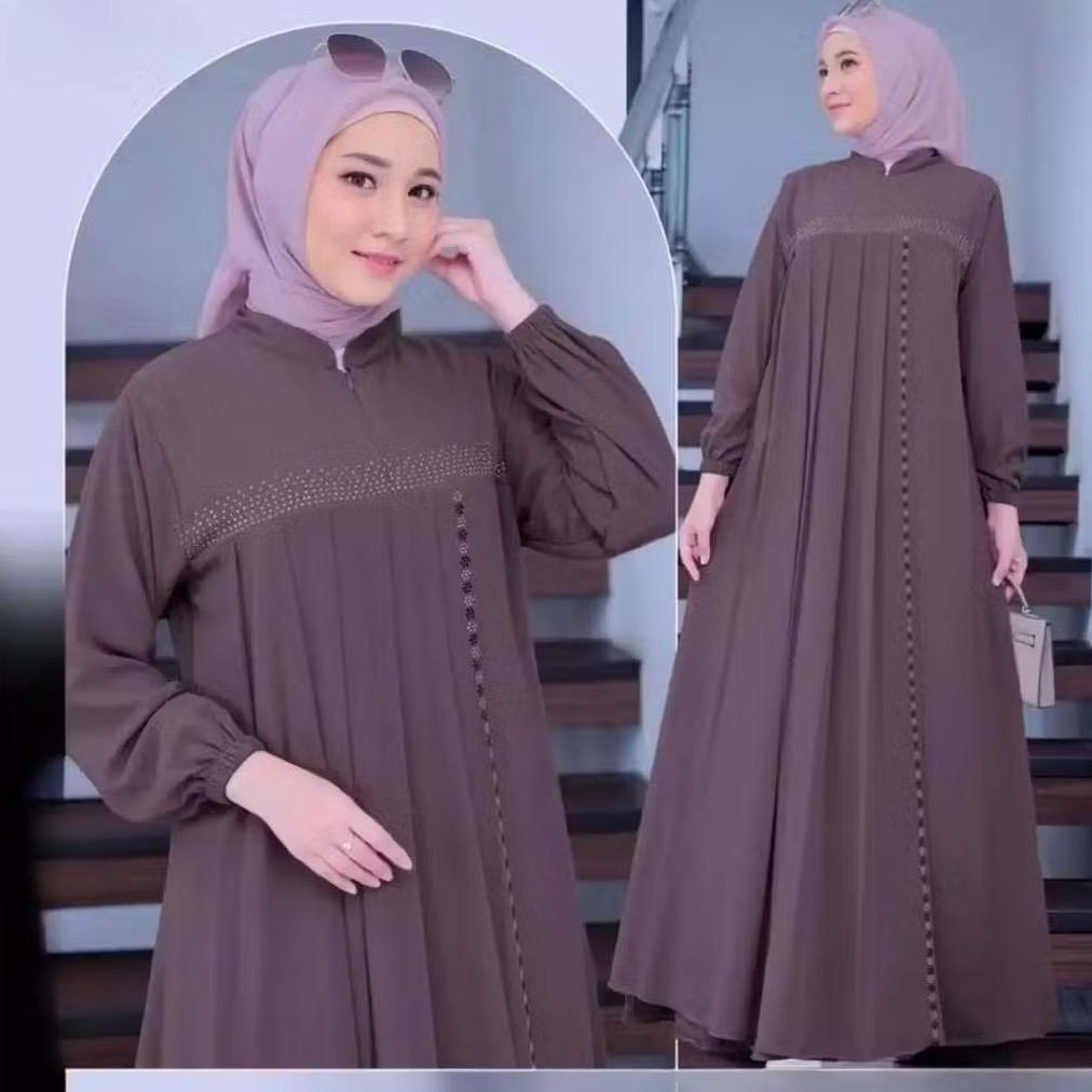 sale Anggun Dress Pakaian Viral 2026 Bahan CerutyBabyDoll Gamis Pesta Mewah Dres Kondangan Gamis Kek
