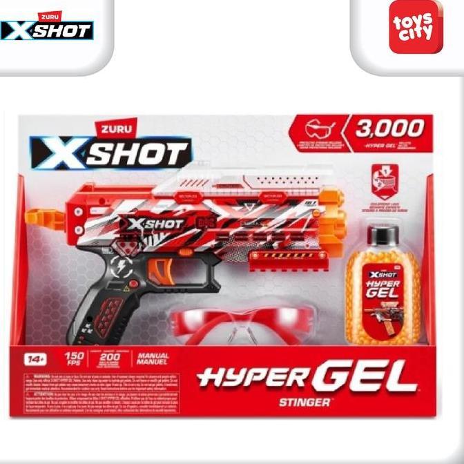 Promo XSHOT Hyper Gel Stinger Blaster by ZURU 3,000 Hyper Gel Pellets Diskon
