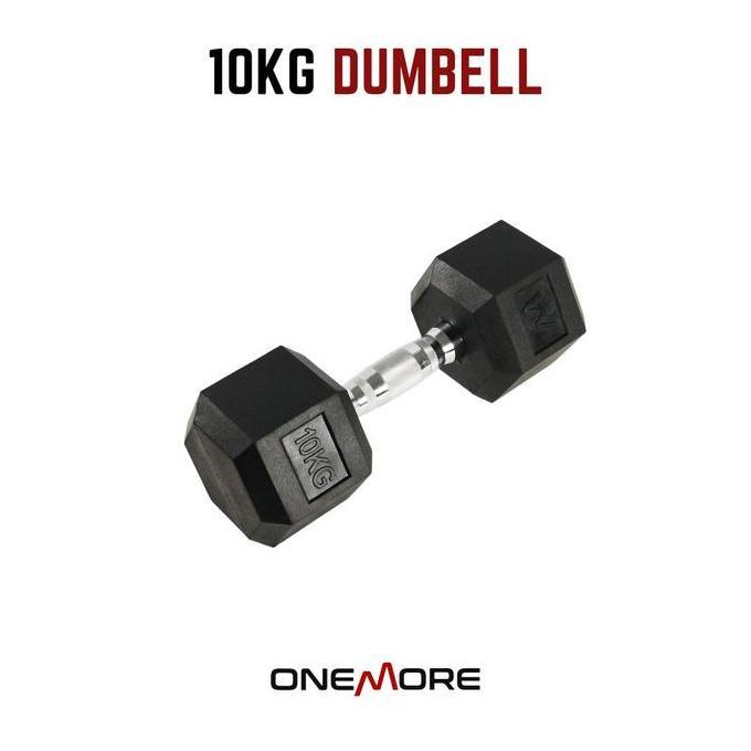 ONE MORE Dumbell Hexagonal 10kg Barbel