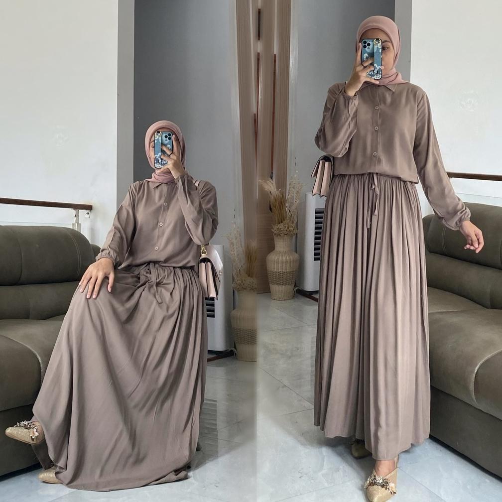 NEW DEALS AURELIA dress by ZALFA OUTFIT / gamis polos / dress polos / gamis rayon