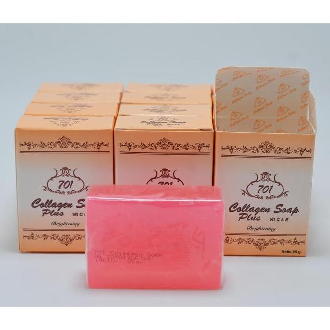 Wash- [1 Lusin] Sabun Collagen 701 Plus Vit C & E Brightening Original Bpom / Sabun Colagen Collagen
