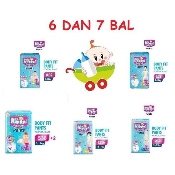 Papipapipu- [ Termurah 6&7 Bal Dikirim Pakai Dus/Kargo ] Baby Happy/Makuku Comfit/Mombaby Mega Jumbo