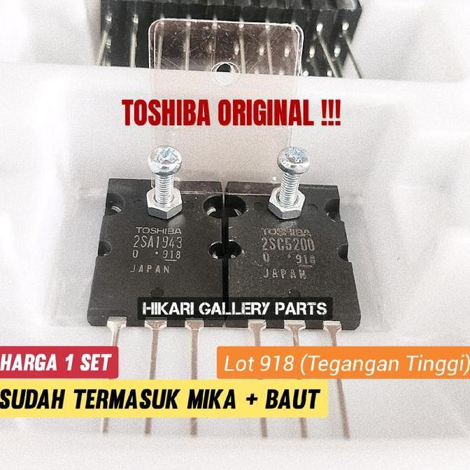 Yoiyoman- 1 Set Termasuk Baut Mur + Mika Transistor Oriii Toshibaa 2Sa1943/2Sc5200 Seri 918 Dapat Mi