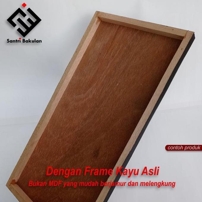 Kaligrafi Ayat Kursi Jumbo 1 Meter dengan Frame Kayu Asli - Lukisan Kaligrafi Dinding Estetik Hadiah