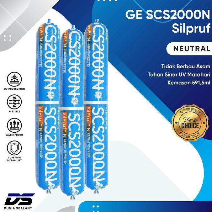 GE SCS 2000 Silpruf Silicone Weatherproofing Sealant Neutral