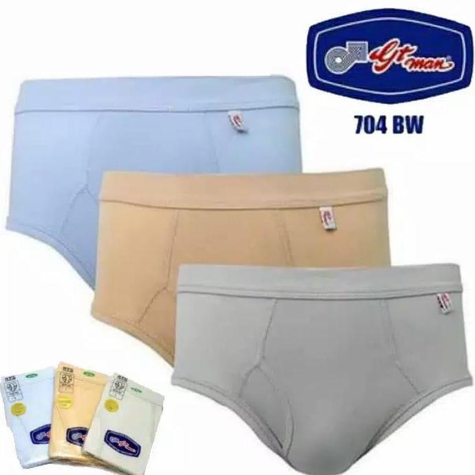 DE107 - GT Man Celana Dalam Pria Dewasa 704 BW Full Waist Bahan Katun 100% Nyaman Ukuran M L XL Stan