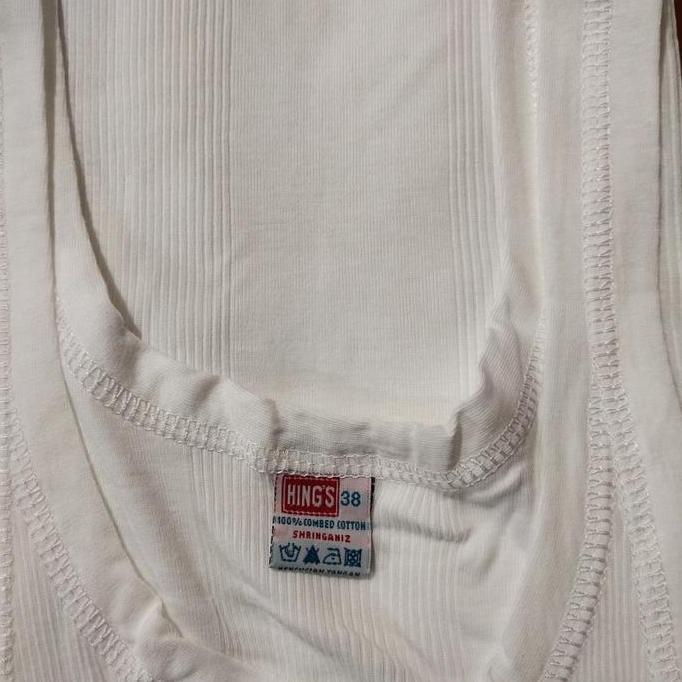 DI139 - Singlet Hings Hongkong 323 / Singlet Putih Hings Hijau Size 38/40/42