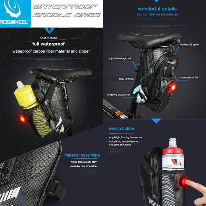 Tas Sadel Sepeda - Saddle Bag with LED - Roswheel