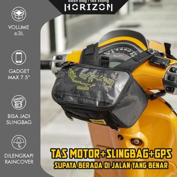 Tas HP Motor Stand Holder Tempat Smartphone Dashbag Selempang - Horizon by Funcover