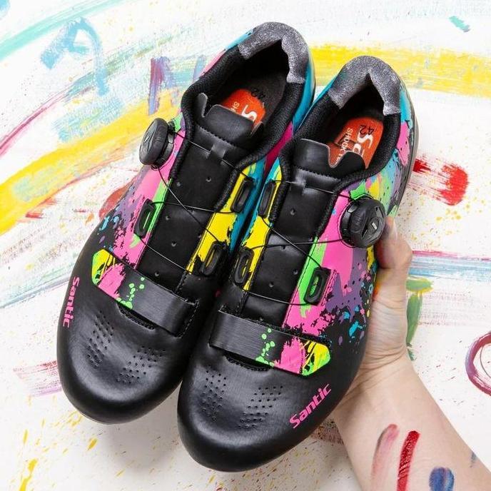 SANTIC Cleat Road Shoes Grafiti - Sepatu Cleat Sepeda Roadbike