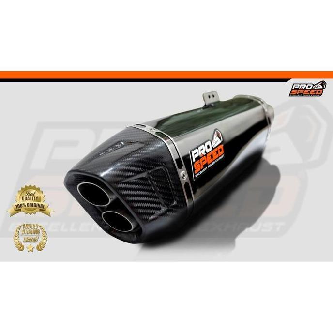 Prospeed Exhaust Kawasaki ZX 25 R Shark Black New Series Knalpot